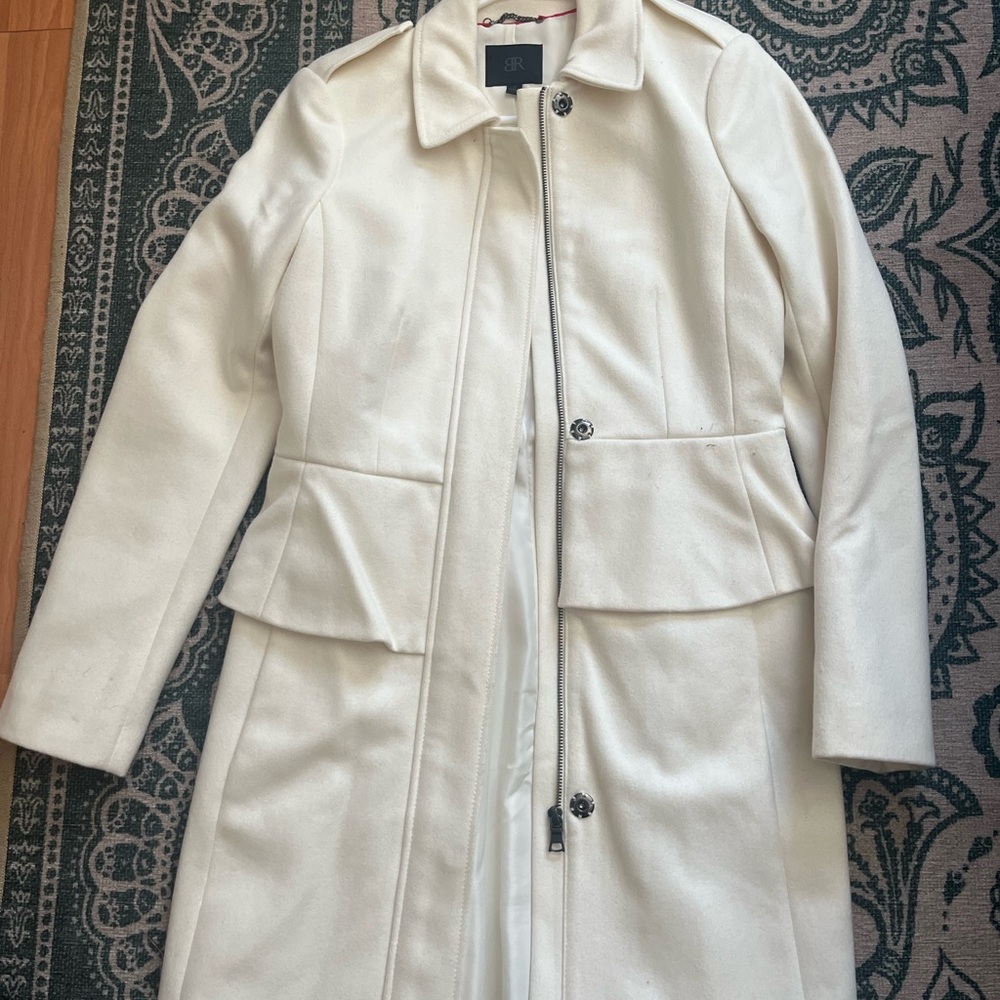 Banana Republic Cream Wool Coat
